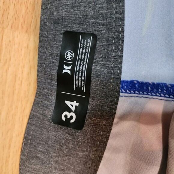 Men's New York Mets Summer Hurley x '47 Royal Phantom Tailgate Swim Shorts - Picture 7 of 10